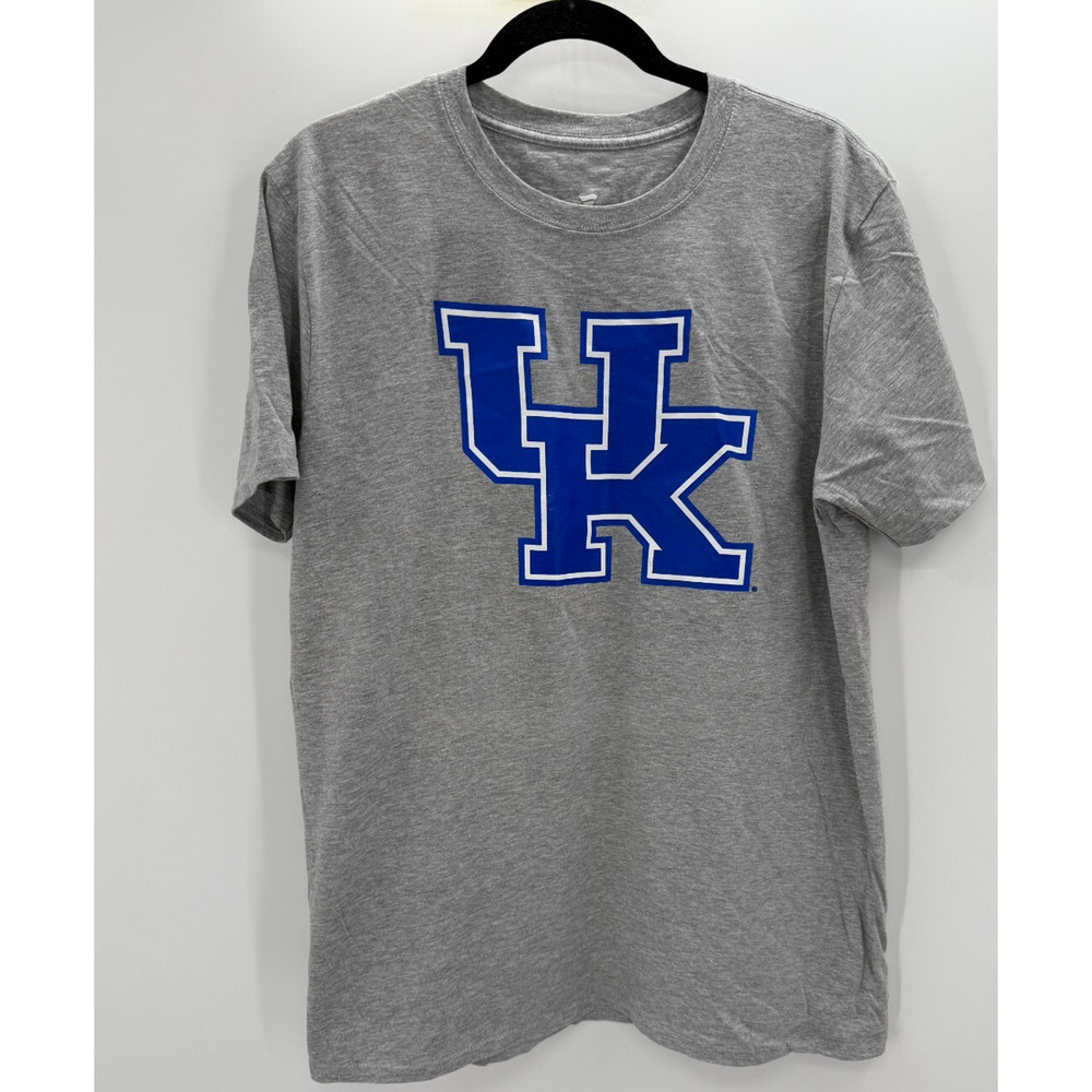 Fanatics Mens T Shirt University Kentucky Wildcats UK Grey Size Large Logo NWOT